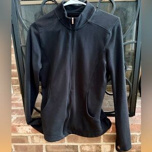 adidas Women's Black Full-Zip Long Sleeved Shirt